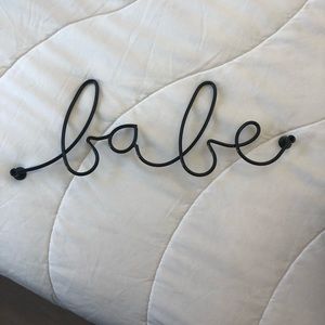 Urban outfitters babe wall hook